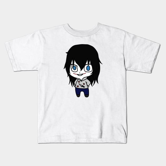 Jeff the killer chibi Kids T-Shirt by LillyTheChibi